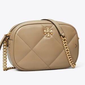 Tory Burch Tan Quilted Crossbody Bag